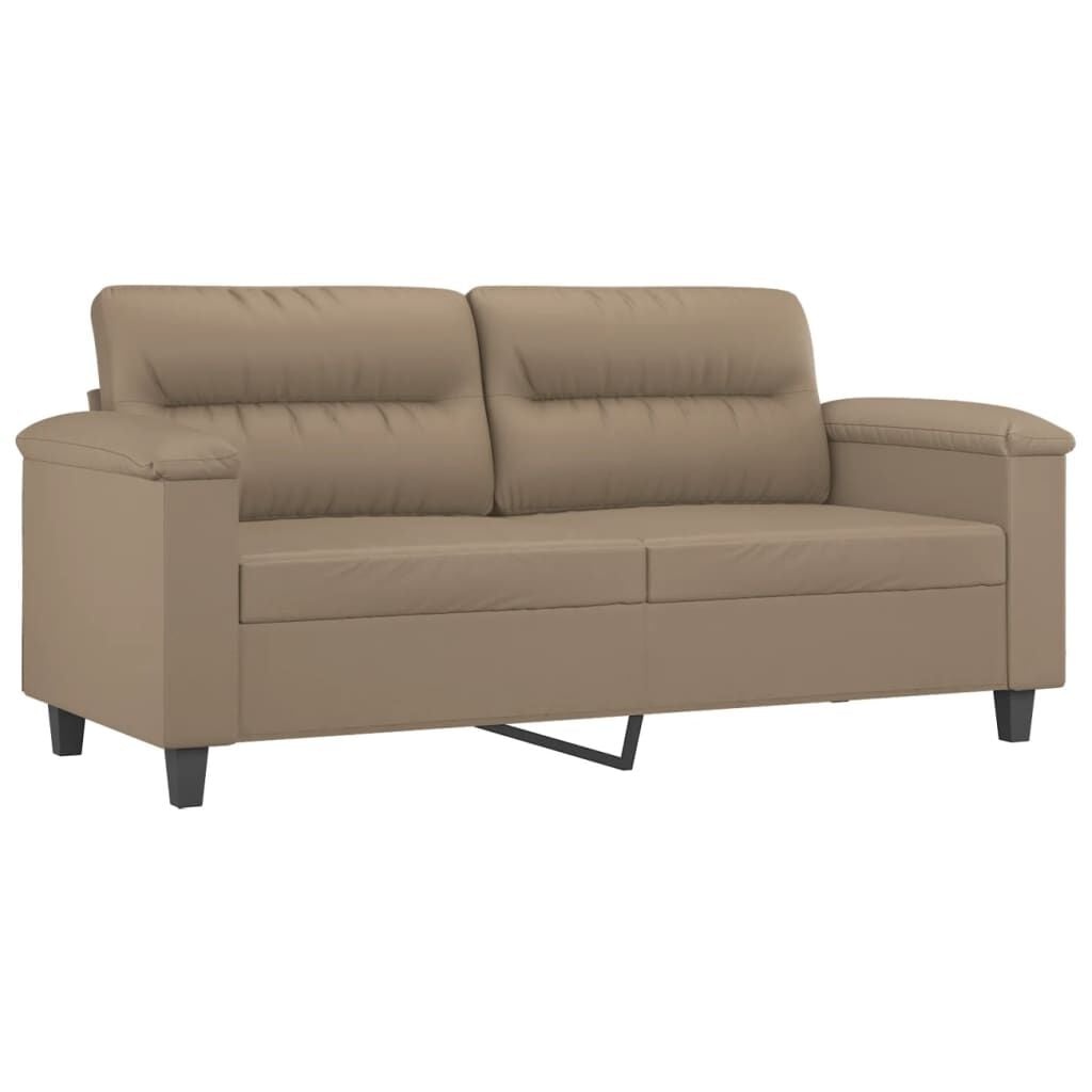 VidaXL Tweezitsbank Cappuccino Kunstleer 140 cm - 35% Korting