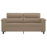 VidaXL Tweezitsbank Cappuccino Kunstleer 140 cm - 35% Korting
