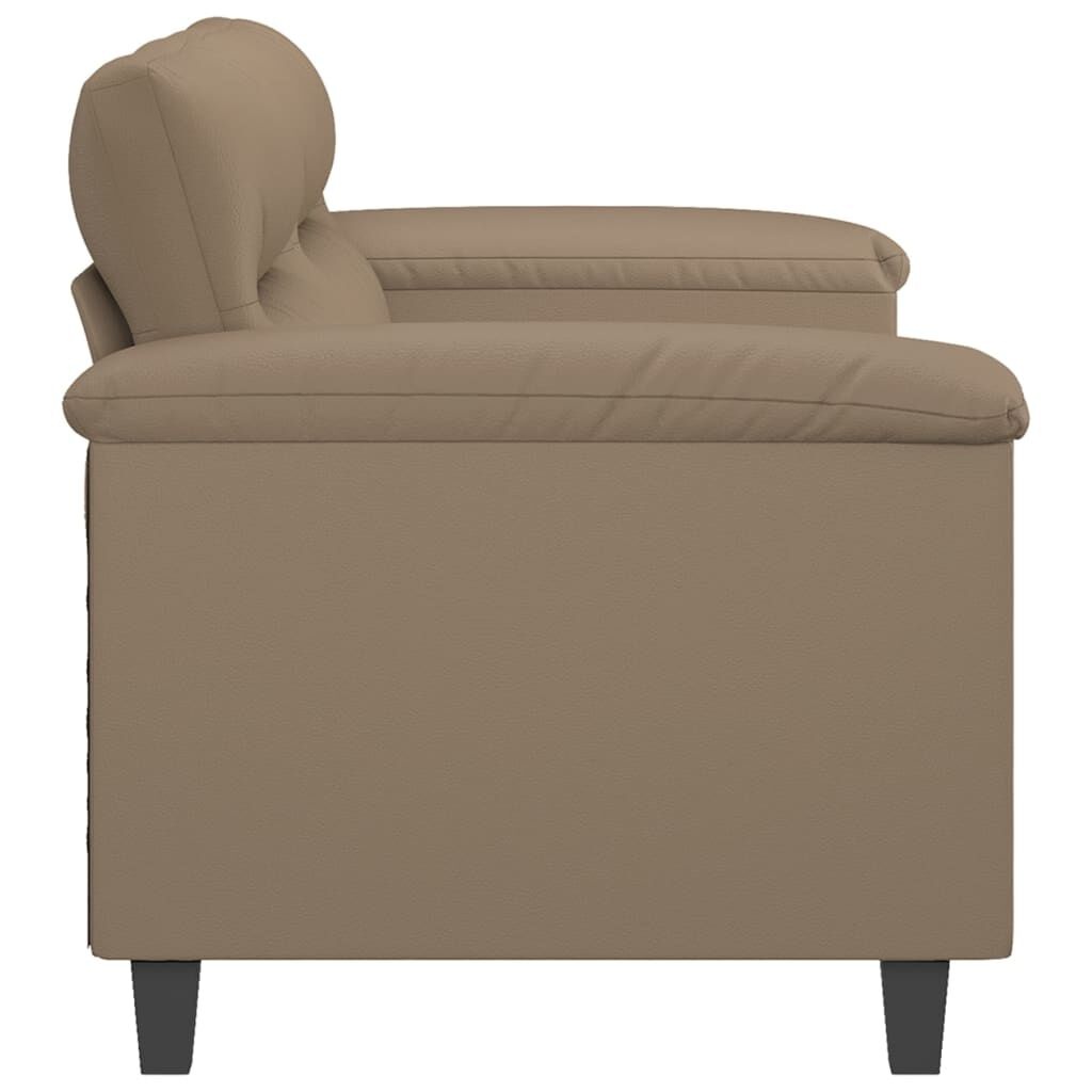 VidaXL Tweezitsbank Cappuccino Kunstleer 140 cm - 35% Korting