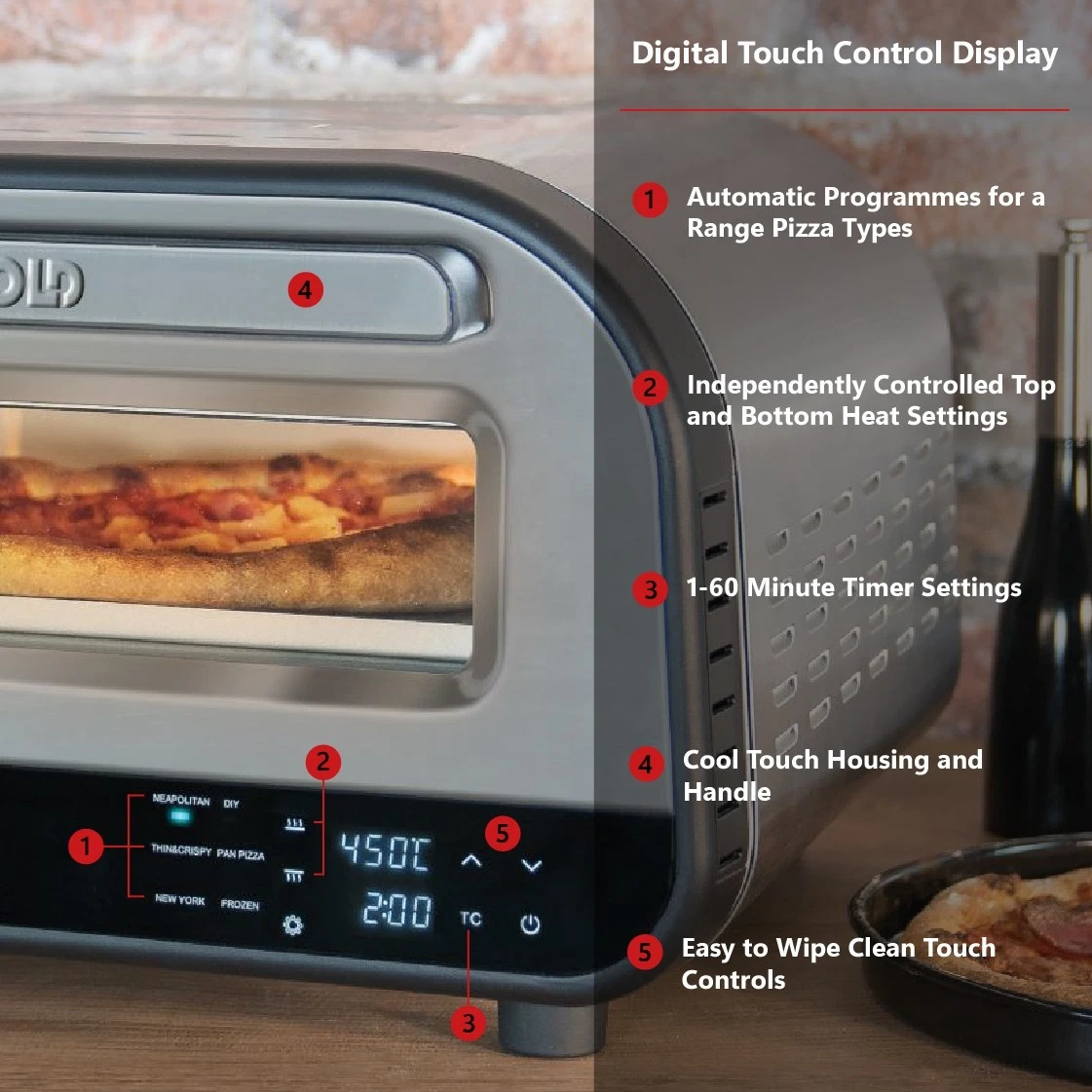 Elektrische Pizzaoven Unold Luigi - Binnen/Buiten tot 400°C (35% Korting)