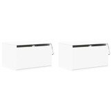 Moderne Wandnachtkastjes met LED - Wit (2 stuks, 34% korting)