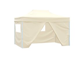 Opvouwbare Partytent 3x4m met Zijwanden - Crème - 35% Korting