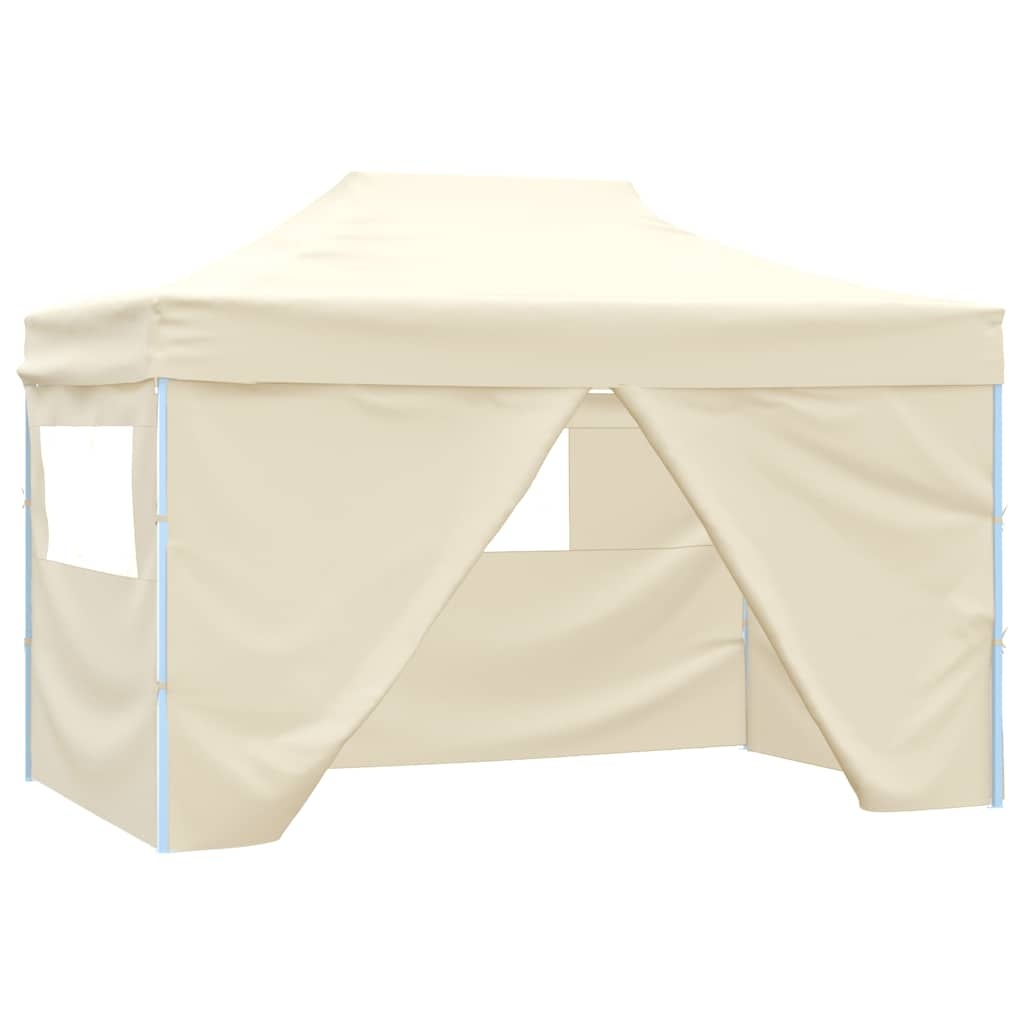 Opvouwbare Partytent 3x4m met Zijwanden - Crème - 35% Korting