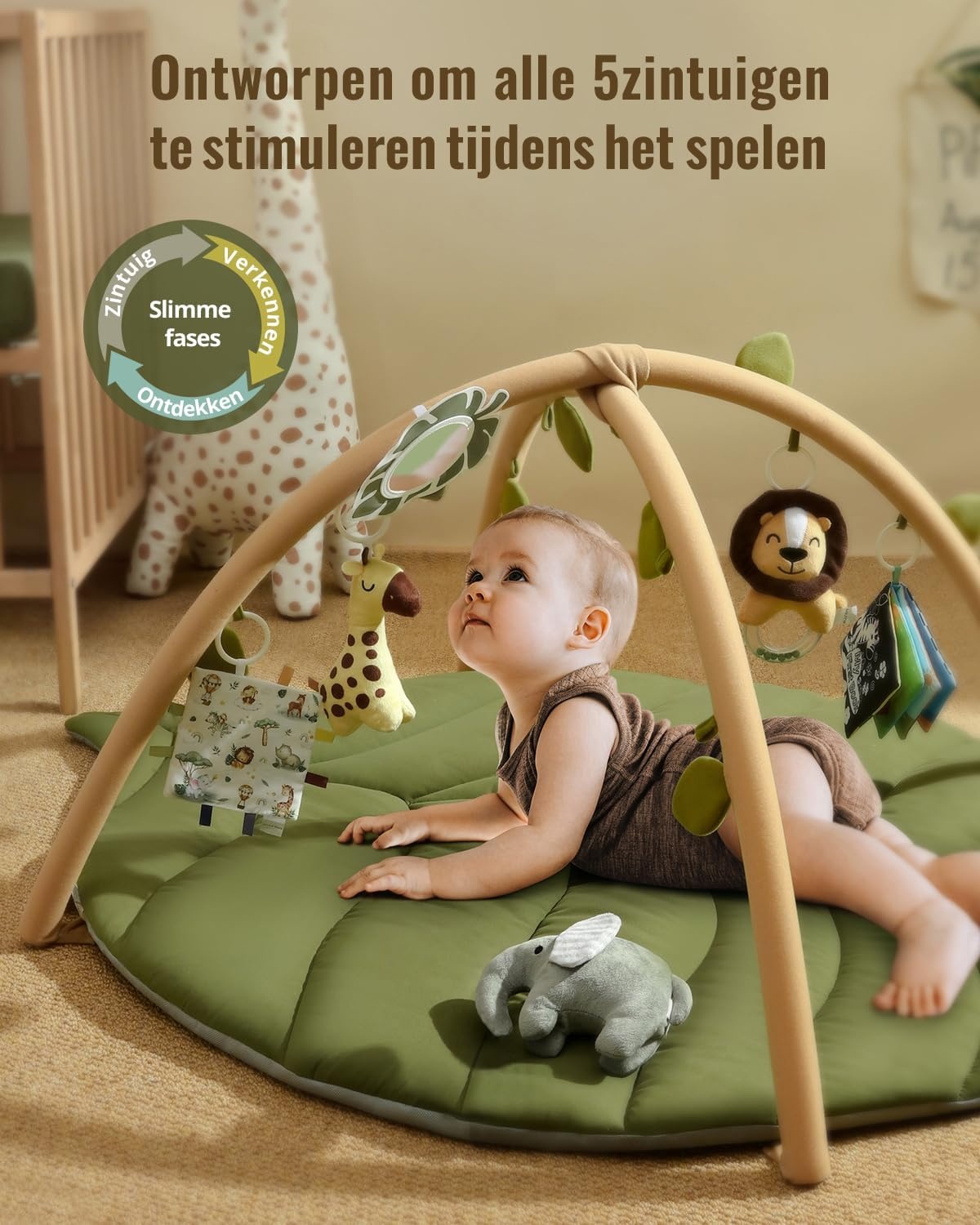 Blissful Diary Baby Speelkleed met Boog - Groen - 34% Korting!
