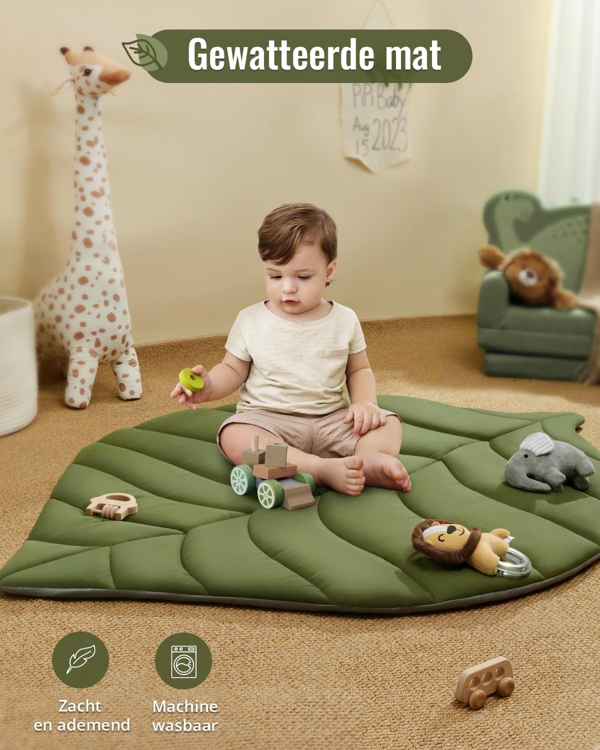 Blissful Diary Baby Speelkleed met Boog - Groen - 34% Korting!