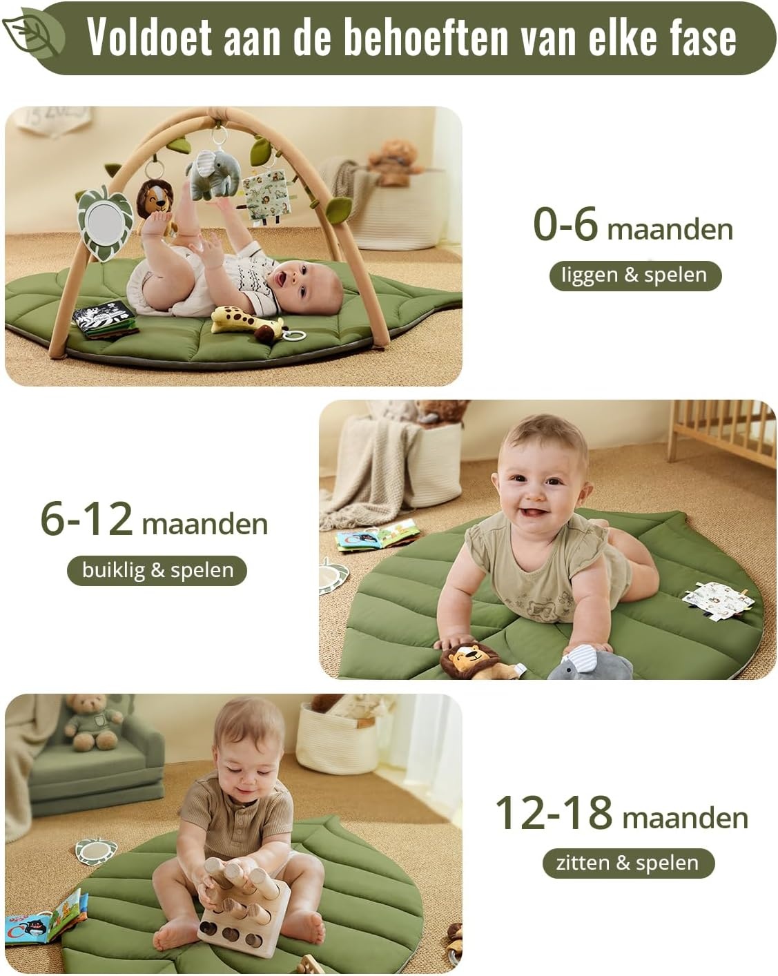 Blissful Diary Baby Speelkleed met Boog - Groen - 34% Korting!