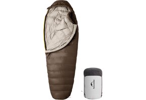 Naturehike Slaapzak "Snowbird" 700g Dons - Donkerbruin L | 55% Korting