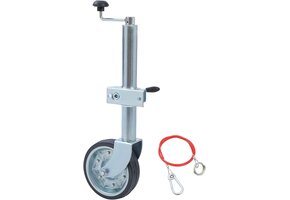 Jockeywiel 48mm KATSU: 500kg, 25cm Hefhoogte, Massief Rubber (53% Korting!)