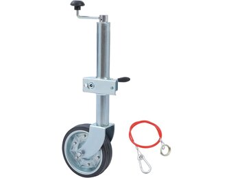 Jockeywiel 48mm KATSU: 500kg, 25cm Hefhoogte, Massief Rubber (53% Korting!)