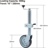 Jockeywiel 48mm KATSU: 500kg, 25cm Hefhoogte, Massief Rubber (53% Korting!)