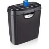 Alpina Papierversnipperaar – Papiervernietiger voor Thuis en Kantoor – Shredder Vernietigt Creditcard – Versnipper 6 A4 Vellen in 1 Keer – 10L Bak – 190W Vermogen – Stroken – Zwart