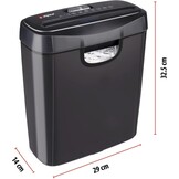 Alpina Papierversnipperaar – Papiervernietiger voor Thuis en Kantoor – Shredder Vernietigt Creditcard – Versnipper 6 A4 Vellen in 1 Keer – 10L Bak – 190W Vermogen – Stroken – Zwart
