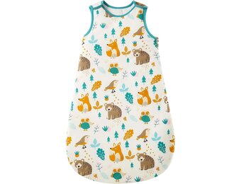 Mosebears Baby winterslaapzak, kinderslaapzak, 2,5 TOG, slaapzak van 100% katoen, verschillende maten, van geboorte tot de leeftijd van 18 maanden, slaapzak voor het hele jaar, dierenwereld