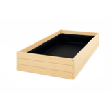 Moestuinbak - kweekbak - 200x100x27 cm - hout - met gronddoek