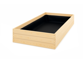Moestuinbak - kweekbak - 200x100x27 cm - hout - met gronddoek
