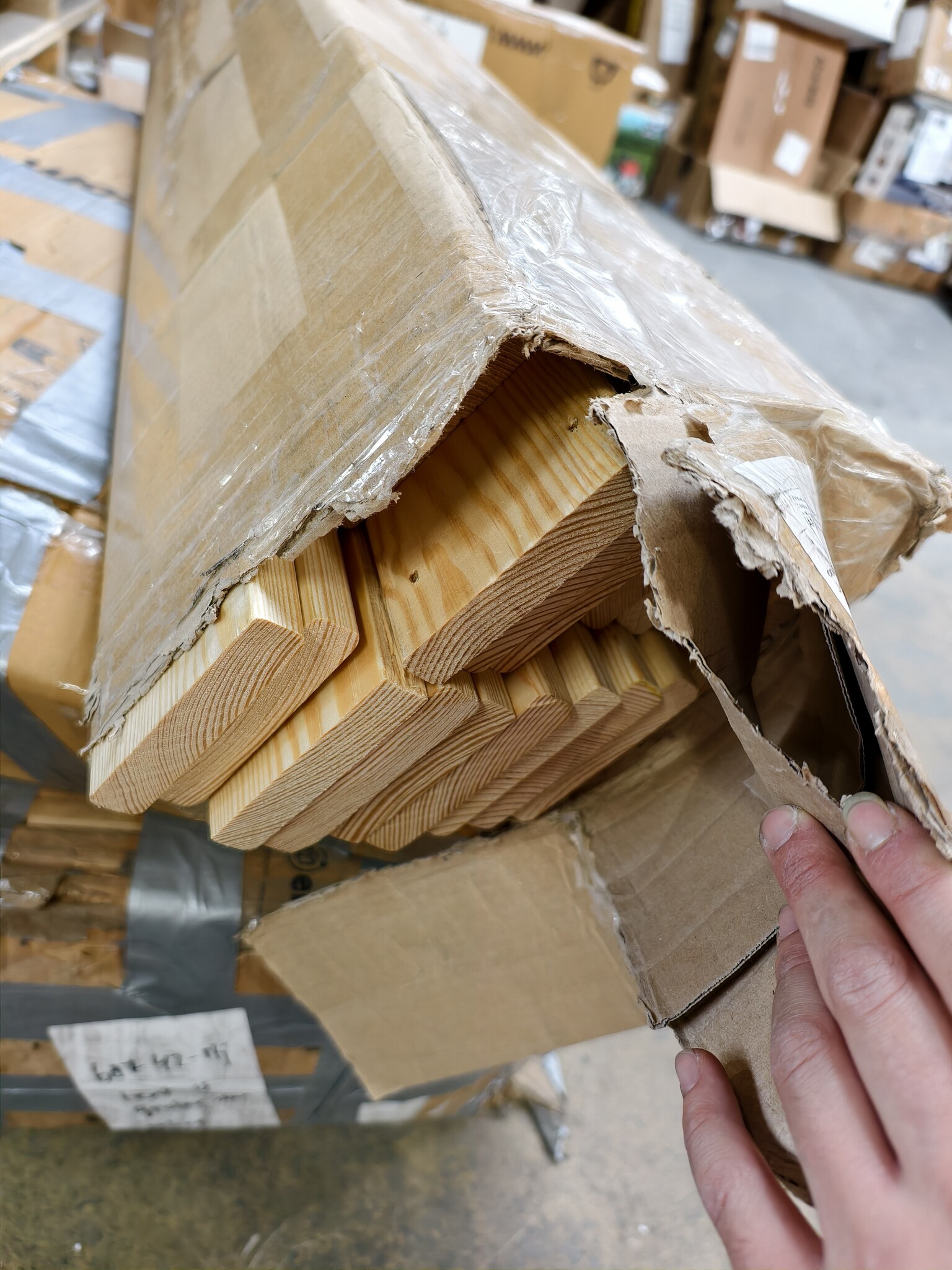 Moestuinbak - kweekbak - 200x100x27 cm - hout - met gronddoek