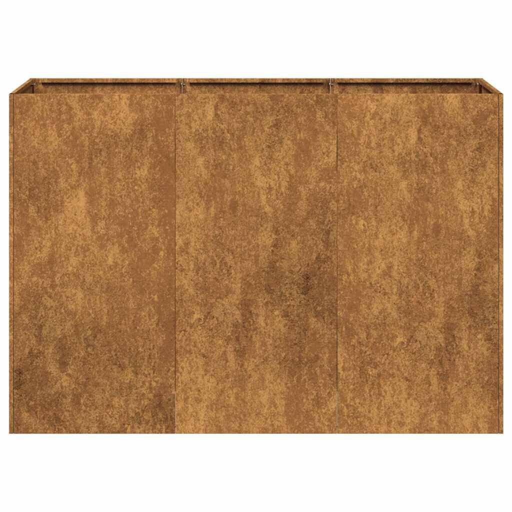 vidaXL Plantenbak roestig 120x40x80 cm weervast staal