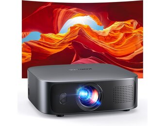 KOGATA Smart beamer, 4K, compatibel met Netflix & Dolby Audio, KOGATA projector met korte afstand en autofocus en 6D trapeziumcorrectie, wifi/Bluetooth, Native 1080p thuisbioscoop, beamer voor buiten