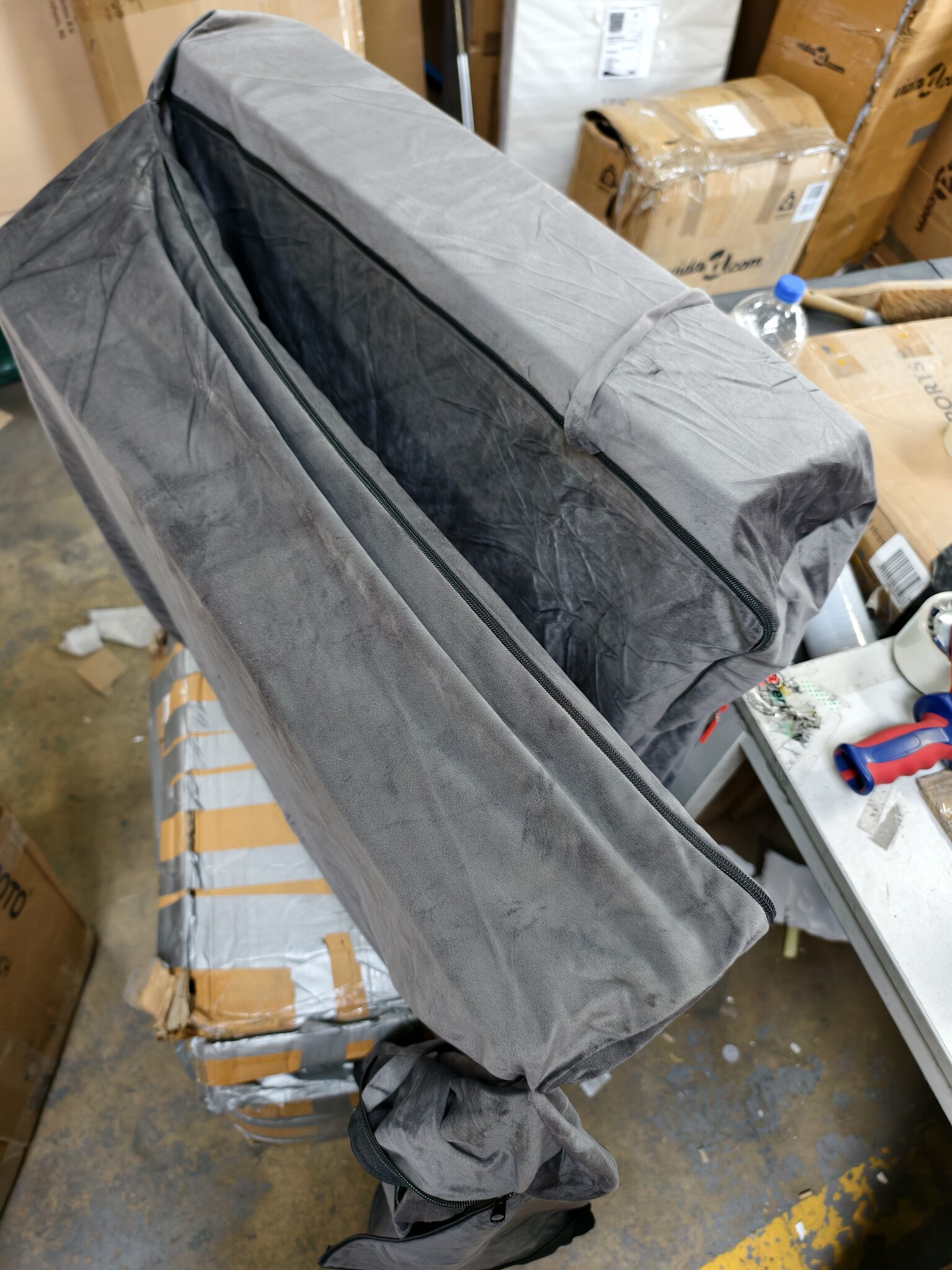 Logeermatras opvouwbaar 200 x 70 x 15 cm met kussens