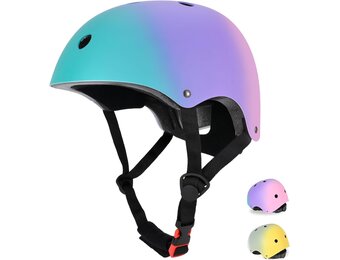 Fietshelm voor kinderen, Scoot and Ride helm voor kinderen, jongeren en jongens volwassenen, voor meisjes en jongens, maat S (51-54 cm)