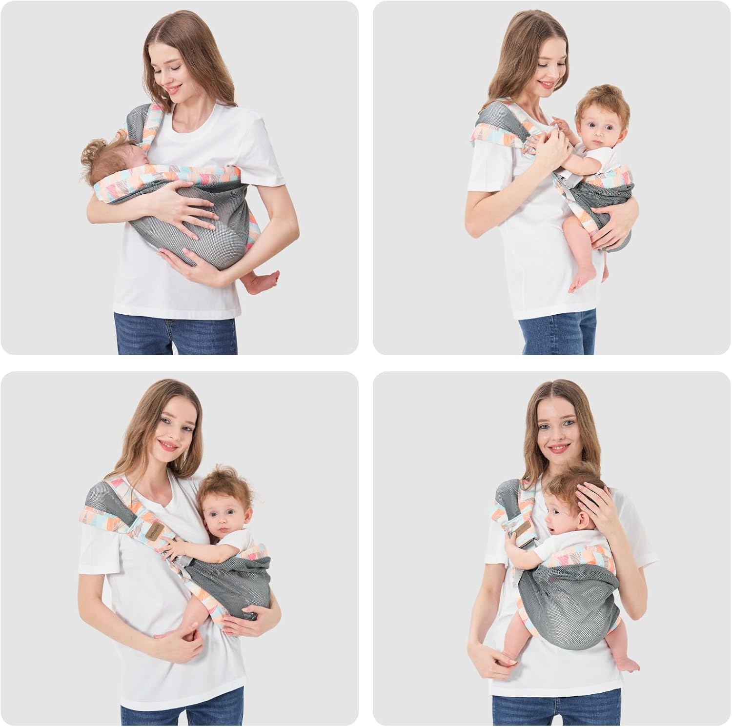 IULONEE Verstelbare Draagzak Ademende Draagzak Verstelbare Koala-Draagdoek Baby Heupdrager Multifunctionele Babydrager Draagzak Van Pasgeborenen Voor Pasgeborene Tot 3-36 Maanden (Kleurrijk)