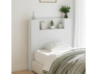 vidaXL Hoofdbordkast met LED-verlichting 100x16,5x103,5 cm wit