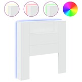 vidaXL Hoofdbordkast met LED-verlichting 100x16,5x103,5 cm wit