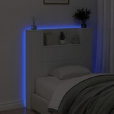 vidaXL Hoofdbordkast met LED-verlichting 100x16,5x103,5 cm wit