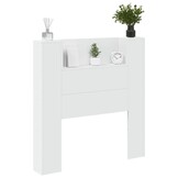 vidaXL Hoofdbordkast met LED-verlichting 100x16,5x103,5 cm wit
