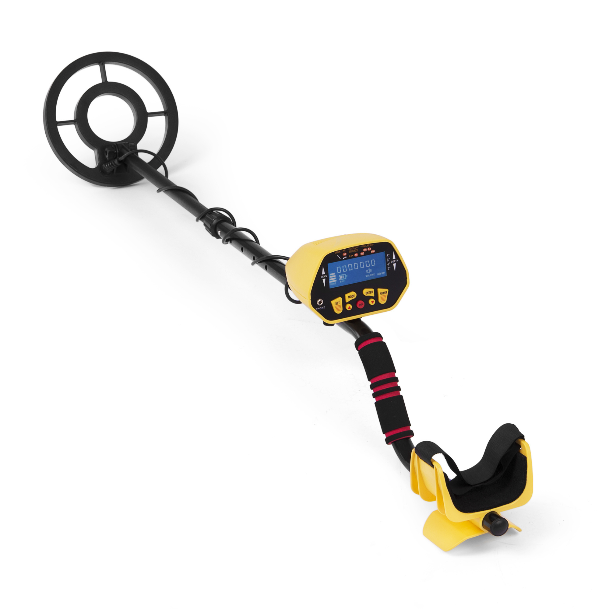 Metaaldetector met display - Waterdichte spoel 21,5 cm - Verstelbaar