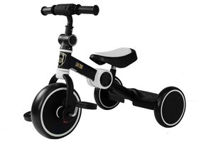 Driewieler & Loopfiets 2-in-1 Zwart/Wit - 43% Korting!