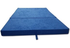 Opvouwbaar Matras 80x200x10cm Blauw: Logeer-, Reis- & Campingmatras met Tas