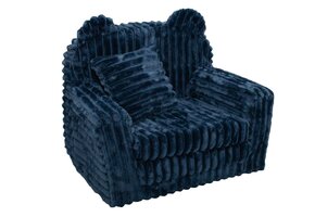 Kinderfauteuil & Slaapbankje Blauw Corduroy - 34% Korting!