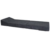 Opvouwbaar matras - 200x70x15cm - velvet dot - antraciet