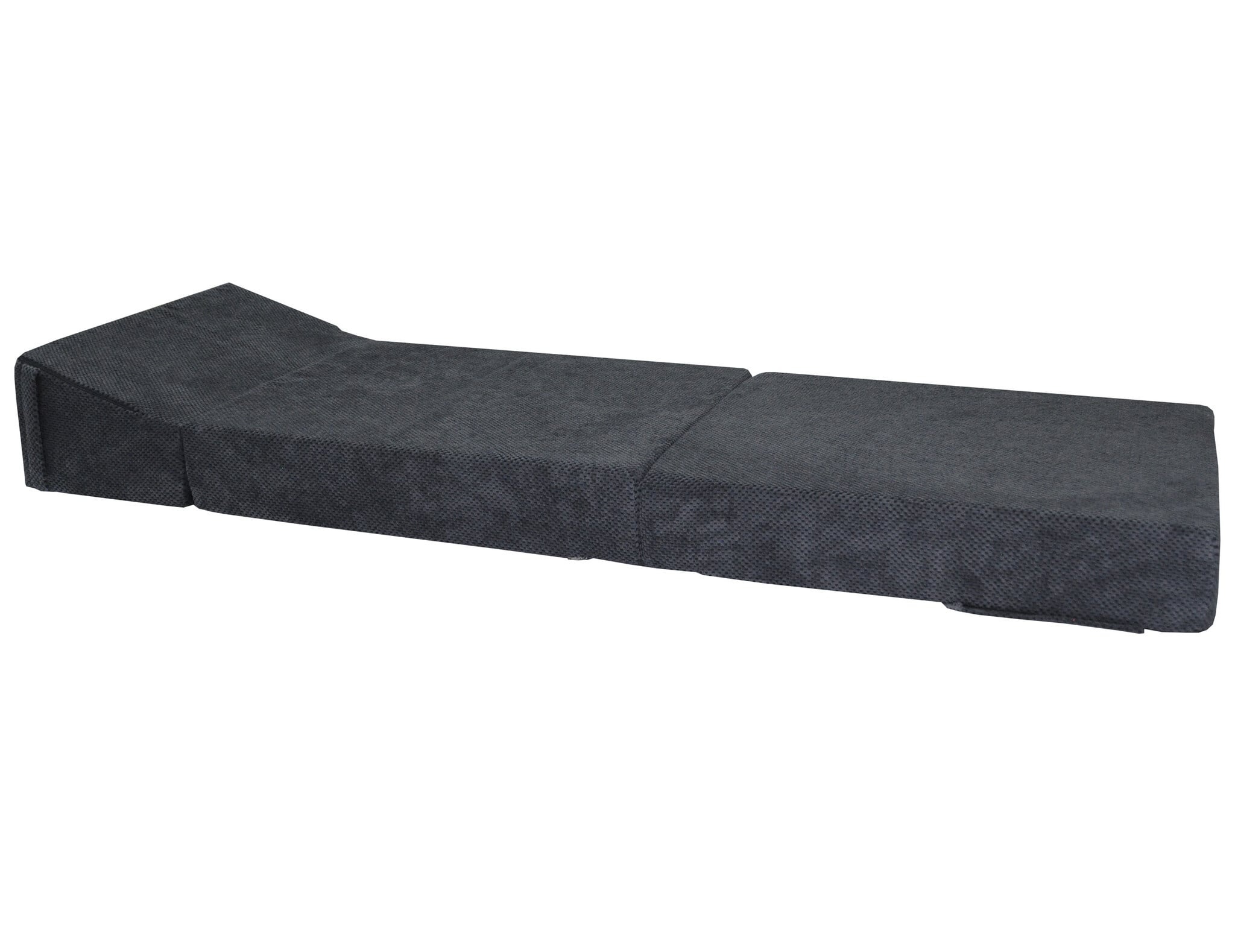 Opvouwbaar matras - 200x70x15cm - velvet dot - antraciet