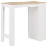 vidaXL Bartafel met schap 110x50x103 cm wit