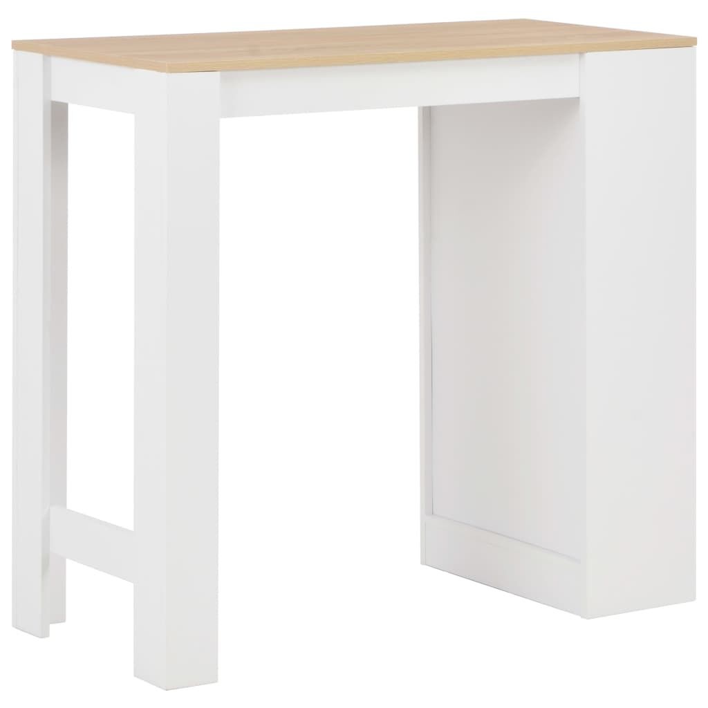 vidaXL Bartafel met schap 110x50x103 cm wit