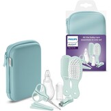 Philips Avent Baby Care Set - Essential Baby Care Set with 9 Accessories, Nail Clipper, Scissors, 3 Emery Boards, Bomb, Hairbrush, Nasal Aspirator and Finger Toothbrush (Model SCH401/00)