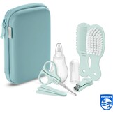 Philips Avent Baby Care Set - Essential Baby Care Set with 9 Accessories, Nail Clipper, Scissors, 3 Emery Boards, Bomb, Hairbrush, Nasal Aspirator and Finger Toothbrush (Model SCH401/00)