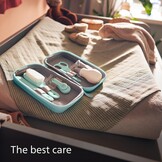Philips Avent Baby Care Set - Essential Baby Care Set with 9 Accessories, Nail Clipper, Scissors, 3 Emery Boards, Bomb, Hairbrush, Nasal Aspirator and Finger Toothbrush (Model SCH401/00)