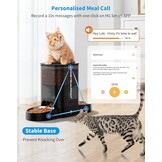 HoneyGuaridan Automatic Cat Feeder, 2 Bowls with Motion Sensor, 5G/2.4G WiFi Intelligent Cat Feeder for Remote Feeding, 5 L