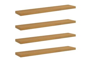 vidaXL Wandplank Beige Bewerkt Hout - 4 stuks - 56% Korting