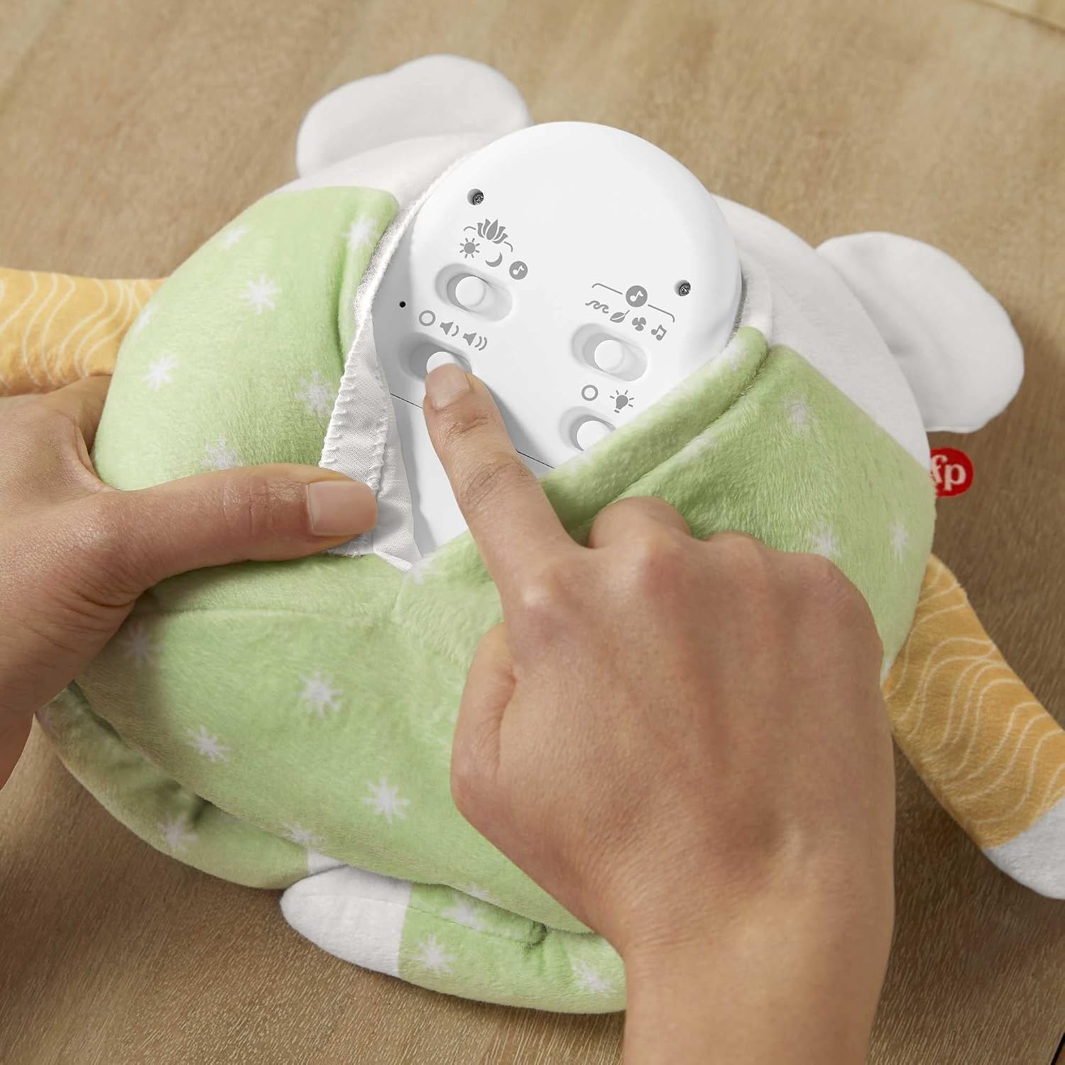 Fisher-Price - Muis meditatie en ontspanning, pluche dier met rustgevende geluiden, begeleide oefeningen voor meditatie en muziek, speelgoed voor kinderen van 2-5 jaar, HJF21