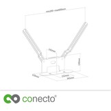 Conecto Sonos Beam TV-beugel - Zwart - Montage onder televisie