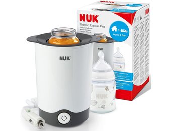 NUK Thermo Express Plus Flessenwarmer - Wit - Voor thuis en onderweg