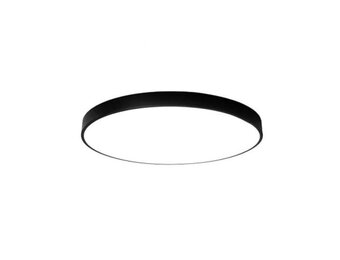 Plafondlamp rond 40 x 6 cm – Zwarte metaal rand – LED