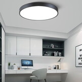 Plafondlamp rond 40 x 6 cm – Zwarte metaal rand – LED