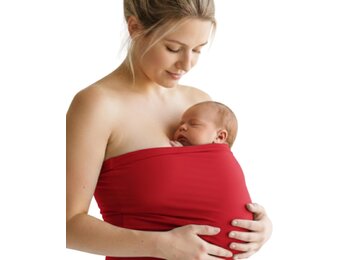 Hoppediz Baby Bonding Top - Sectio-Top voor Huid-op-Huid Contact - Rood - XL