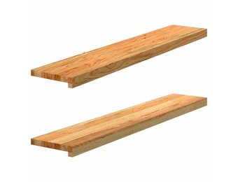 vidaXL Vensterbanken 2 st 110x20x2 cm massief eikenhout lichtbruin
