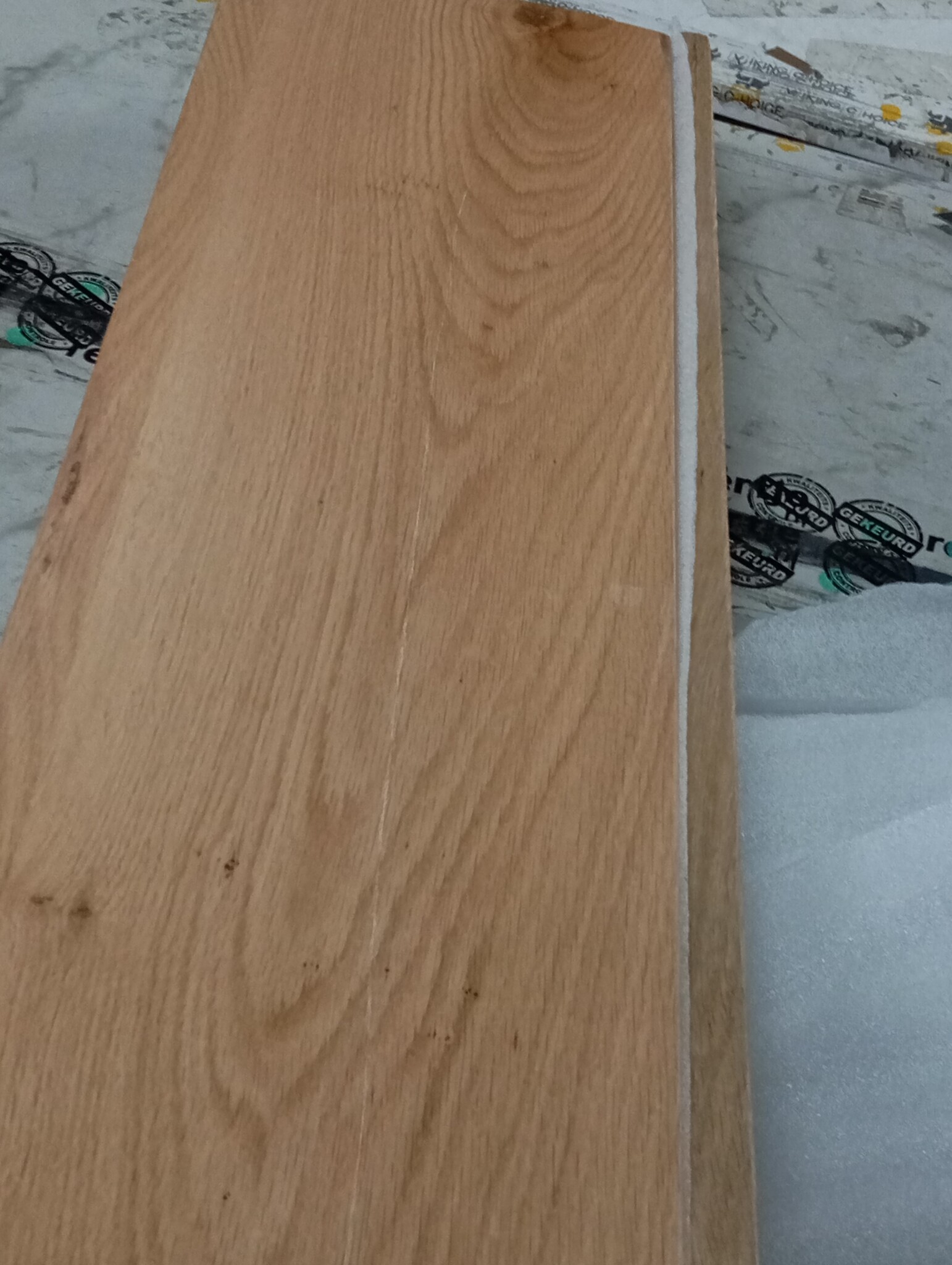 vidaXL Vensterbanken 2 st 110x20x2 cm massief eikenhout lichtbruin